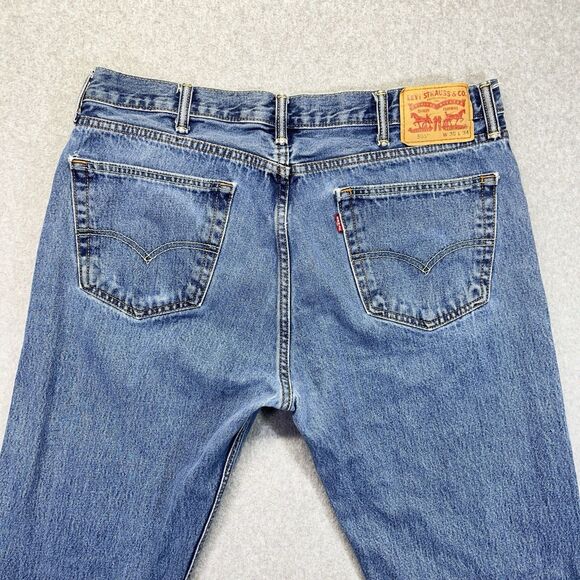 Levi’s 505 Men’s Jeans Blue 38x34 Straight Leg Regular Fit Denim Pants - Picture 7 of 15